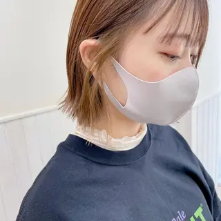 ミディアム カラー 🤎ベージュカラー 🐶メンズパーマのヘアスタイル