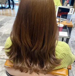 セミロング カラー 顔周り/くびれヘア 韓国ヘア💕風間るなのヘアスタイル