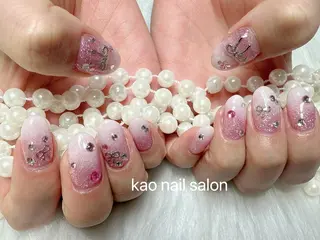 ネイル kao nail マグネット/長さだしのネイルデザイン
