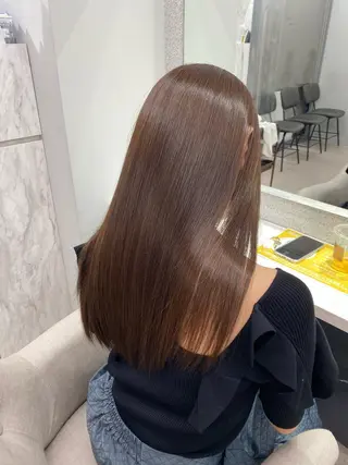 ロング 京都レイヤーカット/ 縮毛矯正/羽柴りくのヘアスタイル