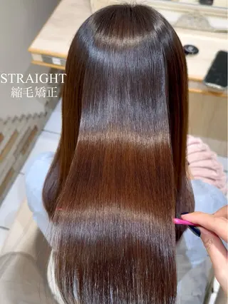 ロング 縮毛矯正🍒韓国風 カラー🎀rikaのヘアスタイル