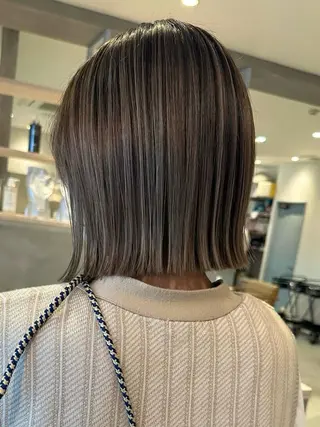 カラー YUME/ ブリーチ／ハイライトのヘアスタイル