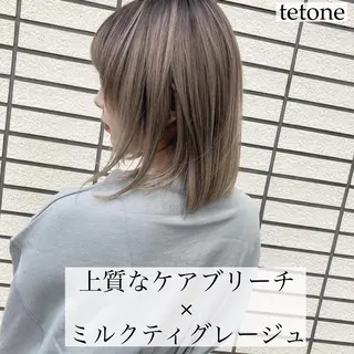 ミディアム カラー テトネ タカシのヘアスタイル