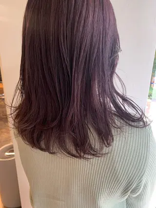 ミディアム カラー yupi🐈‍⬛ レイヤー/パーマのヘアスタイル