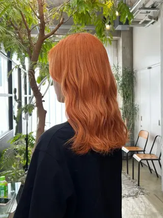 ロング カラー era所属・azumi/ボブ/暖 色/オリーブ/縮毛のヘアスタイル