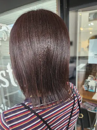 ミディアム カラー ユウナ/眉ワックス /メンズカットモデルのヘアスタイル