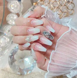 ネイル 23時まで❤︎韓国、 ワンホンネイルのネイルデザイン