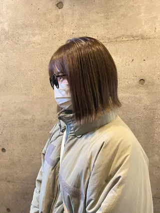 ミディアム カラー 後藤紗英/髪質改善 /オリーブベージュのヘアスタイル