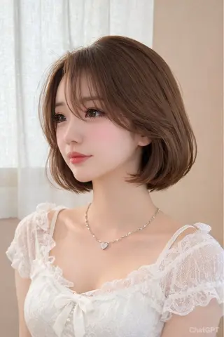 ショート カラー 木元 瑛✂︎ボブのヘアスタイル