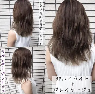 ミディアム カラー テトネ タカシのヘアスタイル
