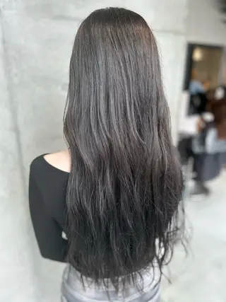 セミロング カラー レイヤー/グレージュ 赤み消し/コウスケのヘアスタイル