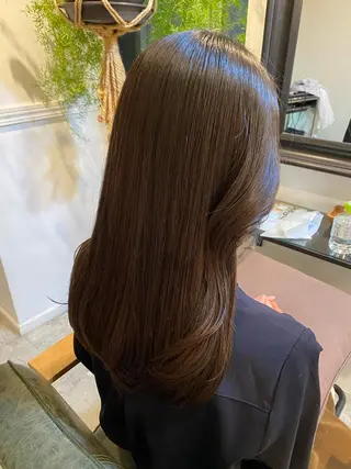 セミロング 🎀暖色カラー／ボブ 🎀MOMONAのヘアスタイル