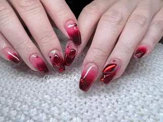 ミディアム 🍉Vivian🌴 LK🍉のネイルデザイン