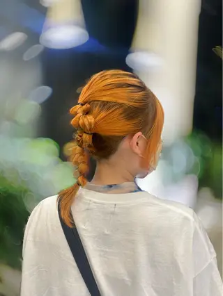 セミロング カラー ヘアアレンジ 🕊️国分寺🕊️ イオ🕊️のヘアスタイル