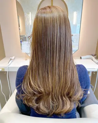 ロング カラー ヘアアレンジ 店長/mao/ 前髪/顔周りカットのヘアスタイル