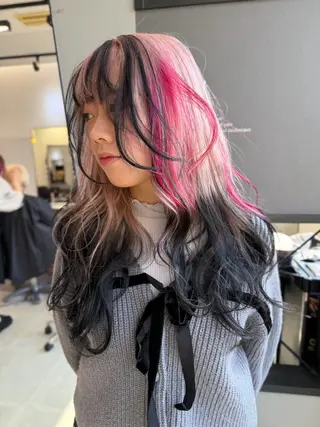 ロング カラー 天神大名/淡色カラー かずゆき/ハイトーンのヘアスタイル