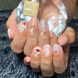 ショート カラー パーマ ヘアアレンジ キッズ ネイル マツエク・マツパ MALCAnail(マルカネイル)所属・荒木 莉奈のネイルデザイン