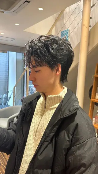 ショート パーマ メンズ EARTH 寺本尚生のヘアスタイル