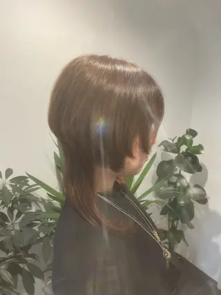 ミディアム けいせい/横浜/ カラー、パーマ、縮毛のヘアスタイル