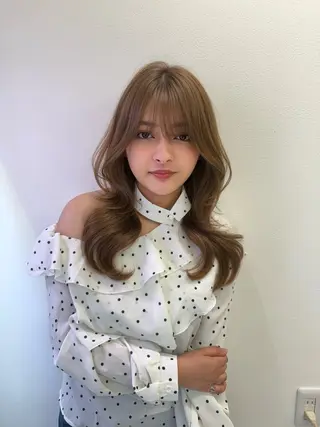 ロング カラー happiness所属・🍒ピンクベージュ /ベージュ🍒なつきのヘアスタイル