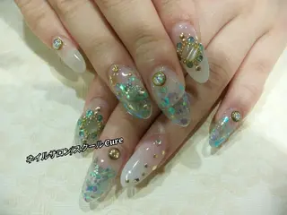 ロング ネイル ネイルサロン Cureのネイルデザイン