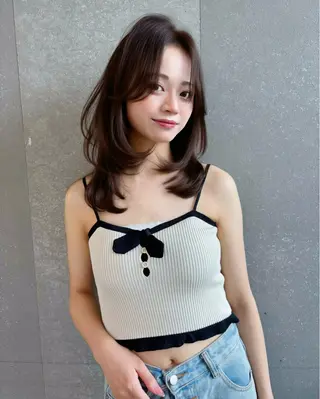 ミディアム カラー 【美髪矯正】 吉村　清志のヘアスタイル