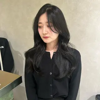 ロング カラー 艶カラー レイヤーカット　ゆめのヘアスタイル