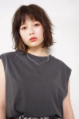 ショート カラー ショート/ボブ/ 白髪ぼかし/しんやのヘアスタイル