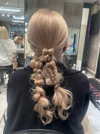 セミロング ヘアアレンジ メンズモテパーマ💙 fuwaのヘアスタイル