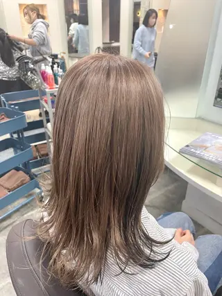 ミディアム カラー ケアパーマ/ケアブリ ーチdaisukeのヘアスタイル