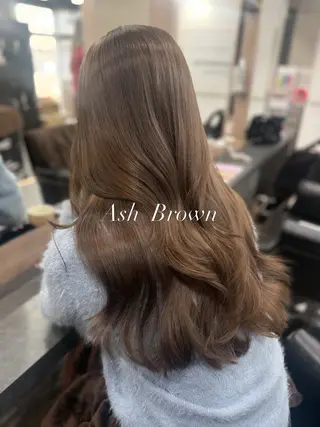 セミロング カラー ハイトーン/エクステ 横浜/RIEのヘアスタイル