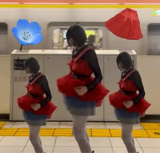 ミディアム カラー 岡山ハイトーン・ ルーツカラー/こもものヘアスタイル