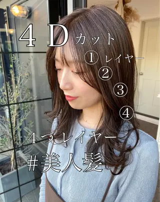 セミロング カラー 成松 勇治のヘアスタイル