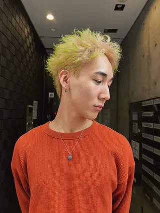 ショート カラー メンズ 大阪メンズパーマ /スパイキー/らいのヘアスタイル