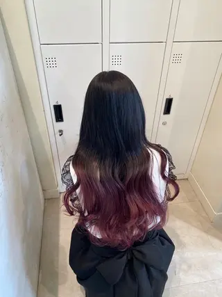 ロング カラー 暖色カラー /ヘアアレンジ/花鈴のヘアスタイル