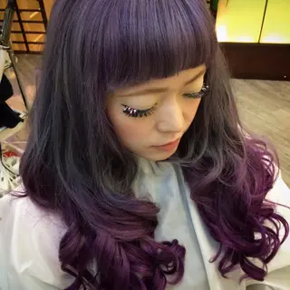 セミロング ロング カラー 鶴見 和美のヘアスタイル