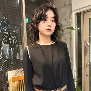 ミディアム パーマ 🌈圧倒的デザイン パーマ　関和希のヘアスタイル