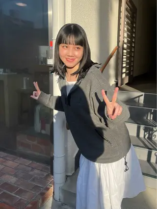 ミディアム di doo dah所属・本常 七夕のヘアスタイル