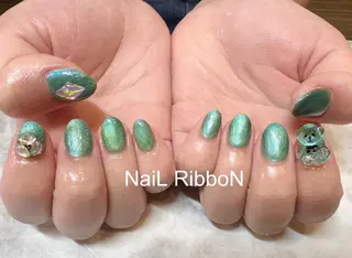 ネイル ネイルリボン 石田のネイルデザイン