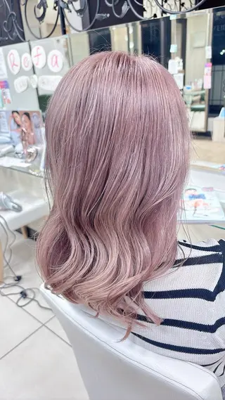 セミロング カラー 今月限定特別価格！✨ ムウミのヘアスタイル