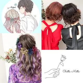 セミロング ヘアアレンジ 『推し活』被らない ヘアアレンジのヘアスタイル