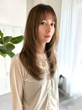 ロング カラー カラー/髪質改善 レイヤー/vagueのヘアスタイル