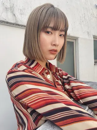 ミディアム 佐伯 和佳のヘアスタイル