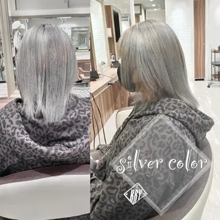 ミディアム カラー Re:st所属・Miyavi/カラー ショートボブのヘアスタイル