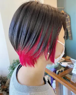 ショート カラー パーマ OVER→三軒茶屋 /縮毛矯正・髪質改善のヘアスタイル