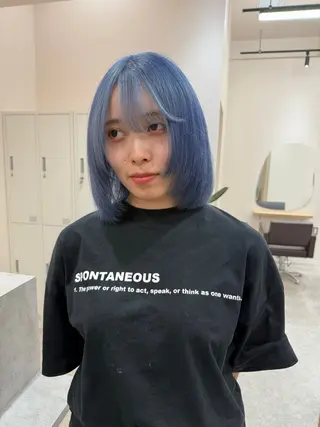 ミディアム 🐈ブリーチ/ベージ ュ/ボブmiyu🐈のヘアスタイル