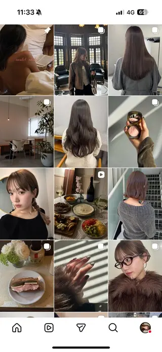 maina/透明感 ベージュ/ブラウンのヘアスタイル