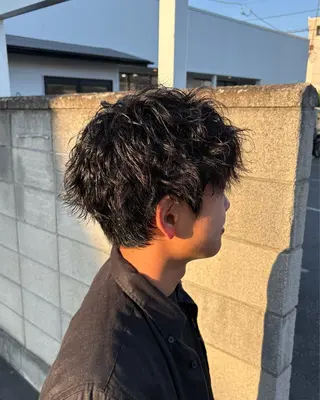 パーマ メンズ hair make LATTE 川原店所属・若林 叶大のヘアスタイル