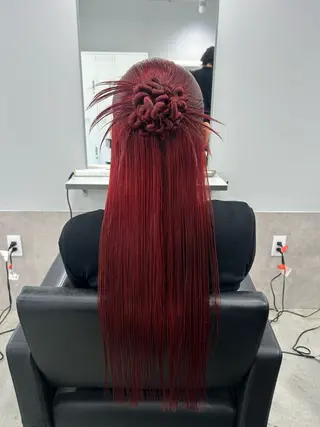 ヘアアレンジ GiseL さあや博多ハイトーンのヘアスタイル