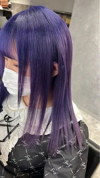 ミディアム カラー mimiiy梅田 中崎町ハイトーンのヘアスタイル